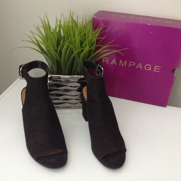 Rampage VEDA Black Ankle Strap Heels - Picture 6 of 8